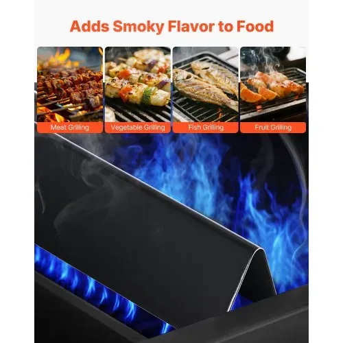 VEVOR 5 Flavorizer Bars Aromaschienen Flammenverteiler (porzellanemaillierter Stahl) für Grills (Weber Spirit I & II 300 Serie), einschließlich Spirit E-310, ll S-310, ll E-320, Hitzeschild Schwarz – Bild 6