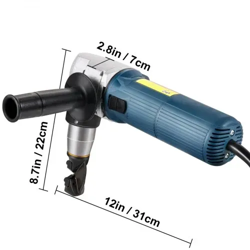 VEVOR elektrische Blechschere 4 mm Blechnibbler 625 W Blechknabber 1000U/min Knabber Schere im Bereich Bleche, Wellmaterialien, Rohre, komplexe Profile, Edelstahl, Kupfer, Aluminium, Kunststoff – Bild 7
