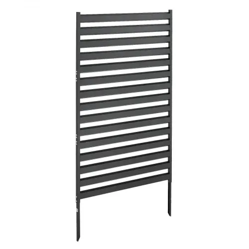 VEVOR Paravent 95,5x183 cm, Raumteiler aus Metall, Trennwand mit Erdspieße, Sichtschutz, Raumtrenner, Dekorative Sichtschutzwand, Ideal für Garten, Terrasse, Hof, Balkon, Schwarz – Bild 8
