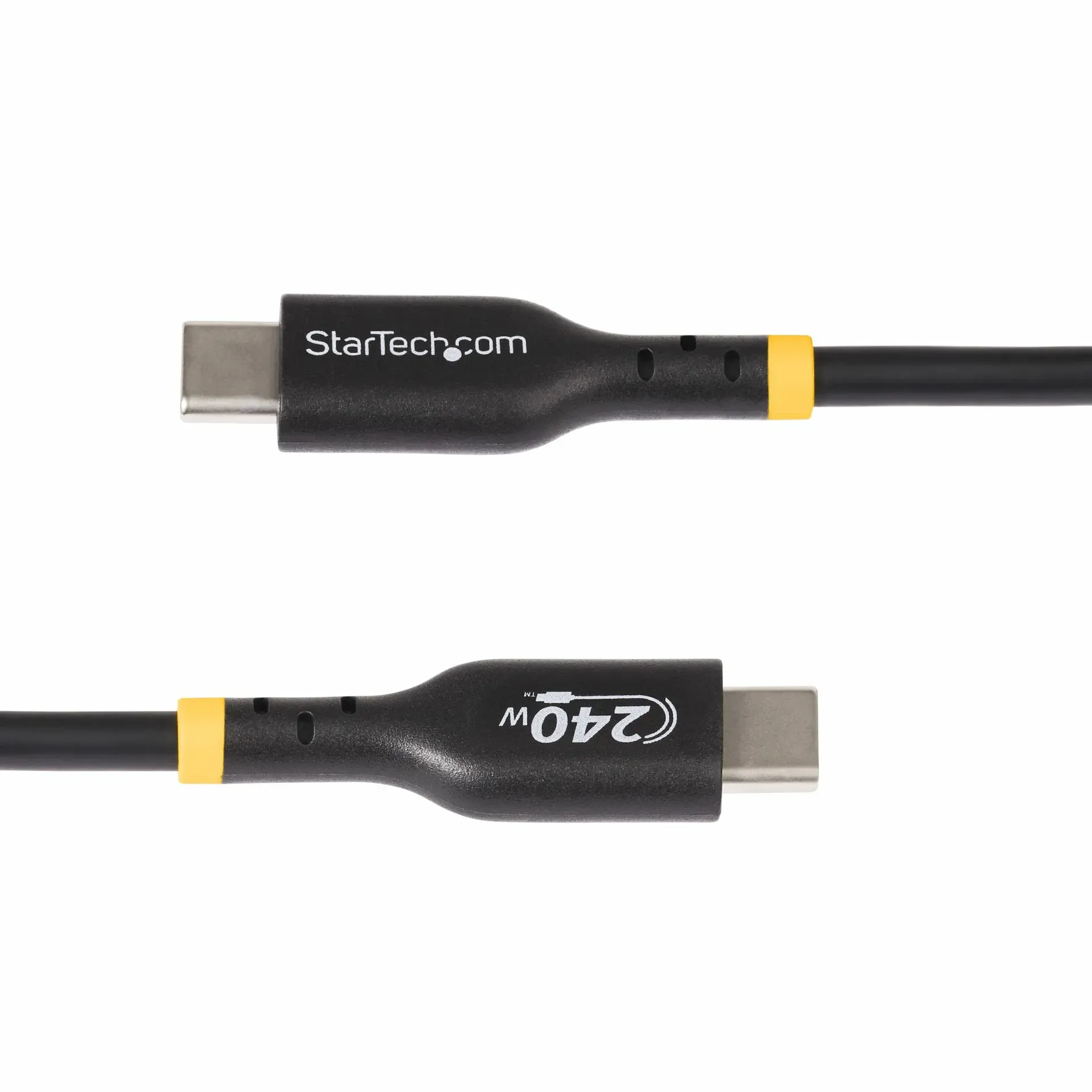 StarTech.com 1m USB-C-Ladekabel, Laden und Synchronisieren, 240W (5A) Power Delivery EPR, USB 2.0 Laptop-Ladekabel, USB-IF-zertifiziert, TPE-Mantel, Schwarz - USB C Ladekabel – Bild 4