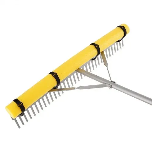 VEVOR Rechen Aluminium, 914 mm Kopf, 2590 mm Stiel, großes, Laubrechenwerkzeug für die Landschaftsgestaltung, Gartenrechen zum Auflockern von Erde, Garten & Hof, Teichkies & Strandrasenpflege – Bild 10