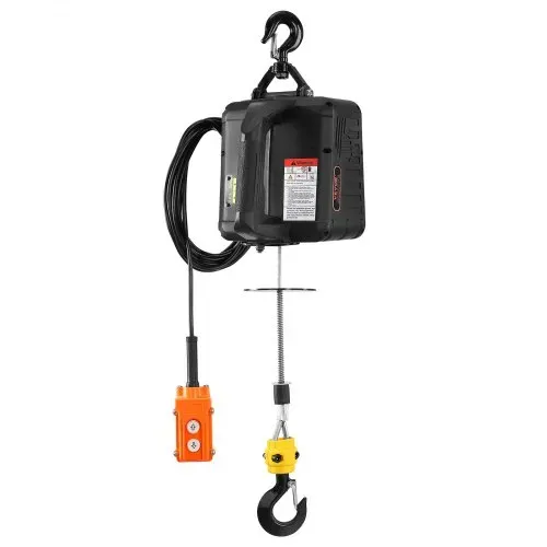 VEVOR 3 in 1 Elektrische Seilwinde 498,95kg Tragfähigkeit Seilhebezug Hubgeschwindigkeit ≥4m/min Motorwinde 7m Hubhöhe Seilhebezug 1500W Seilzug 3 Steuer-Modi Manuell/Kabelgebunden/Kabellos – Bild 8