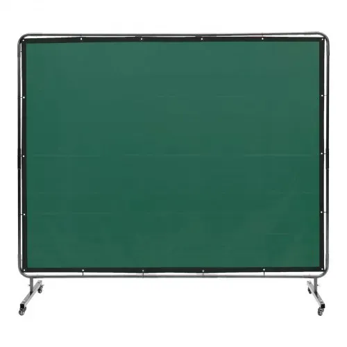 VEVOR Schweißvorhang 1,8 x 2,4m Schweißschutzvorhang aus Flammhemmendem Vinyl Schweißschutzwand mit 4 Schwenkrädern und einem 6-stufigen UV-Schutz Schweißerdecke Schweißschutz Grün – Bild 8