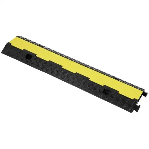 VEVOR Kabelschutzmatte Kabelkanal schwarz Kabelkanal außenbereich 3Stk 2-Kanal Schlauchbrücke Kabelbrücke Überfahrschutz 98x24x4,5cm – Bild 10