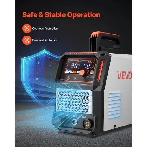 VEVOR Plasmaschneider, 50A Plasmaschneidgerät, Digitalanzeige IGBT Inverter-Schneidemaschine mit 2T/4T-Funktion & einstellbarer PA/PT-Zeit, Ideal für Heimreparaturen, Werkstätten – Bild 5