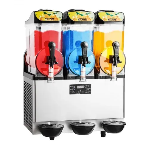 VEVOR kommerzieller Frozen Drink Maker, 15 L x 3 Slush-Maschine mit drei Tanks, 180 Tassen Margarita-Smoothie-Maschine aus Edelstahl, Slush-Maker für Zuhause Partys Restaurants Cafés Bars – Bild 8