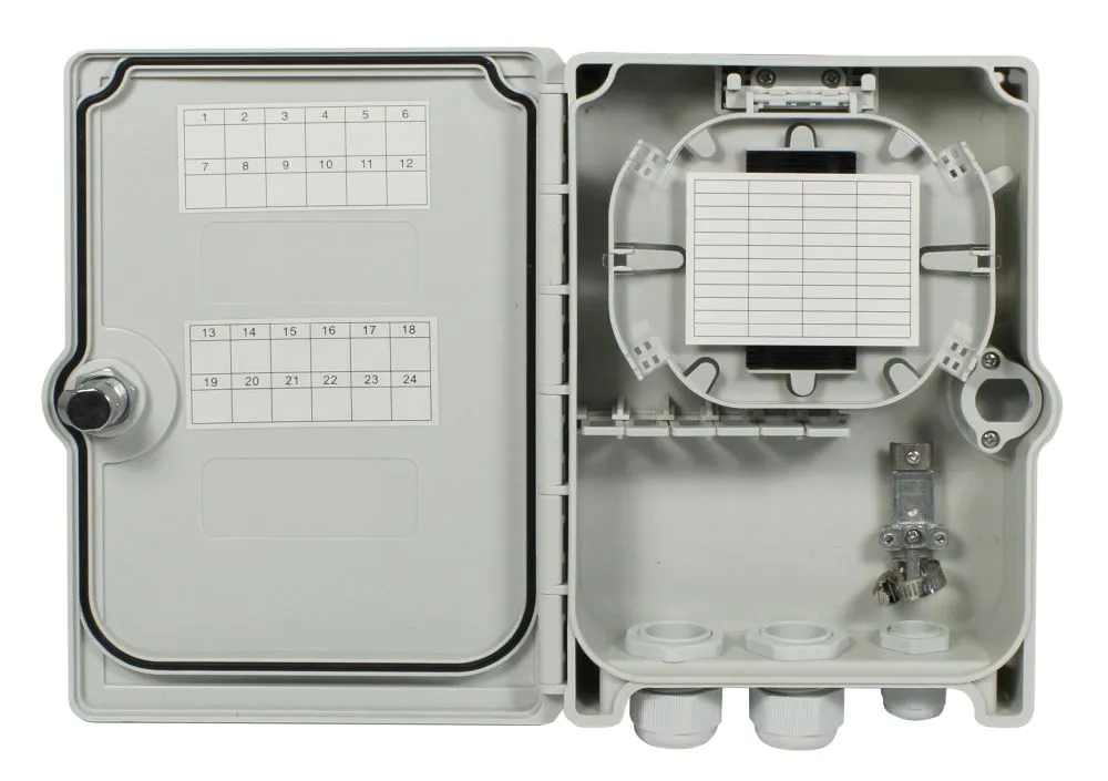 LWL-FTTH Wandgehäuse, IP55, 1xEingang/ 24xAusgang 2mm oder 2xAusgang 4-12mm, Synergy 21 – Bild 3