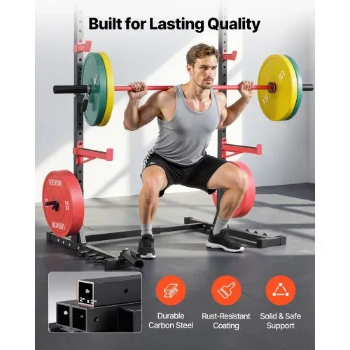 VEVOR Power Rack 445 kg Belastbar, multifunktionales Squat Rack für Heimfitnessstudio, Krafttrainingsgerät mit 6 Bandstiften & Landmine-Aufsatz & Sicherheitsstangen für Bankdrücken Kniebeugen – Bild 5