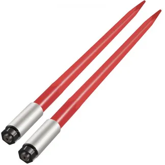 VEVOR Heusapf, Paar, 99,1 cm, Ballenspieß, 1366 kg Tragkraft, Ballenspieß, Schnellbefestigung, quadratische Heuballenspieß, 4,3 cm, rot beschichtete Ballengabeln, Ballenspieß mit Sechskantmutter und Hülse für Schaufeln, Traktoren, Lader VEVOR Heusapf, Paar, 99,1 cm, Ballenspieß, 1366 kg Tragkraft, Ballenspieß, Schnellbefestigung, quadratische Heuballenspieß, 4,3 cm, rot beschichtete Ballengabeln, Ballenspieß mit Sechskantmutter und Hülse für Schaufeln, Traktoren, Lader