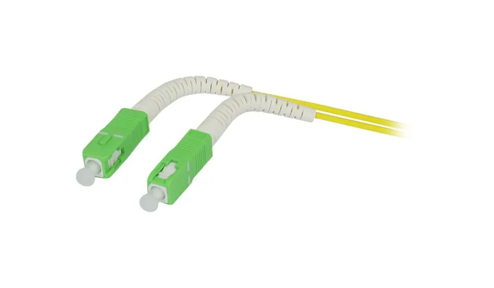 LWL-1-Faser-Patchk. 1.0mtr.SC(APC)-SC(APC), 9/125u, OS2, G657A2, AD=2mm, flexible Knickschutztülle, – Bild 2