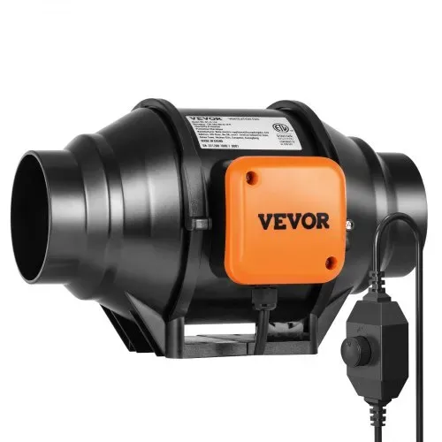 VEVOR Inline-Rohrventilator, 304 mm, Rauchabzug, 200 CFM mit variablem Drehzahlregler, leiser Abluftventilator mit AC-Motor für Kühlverstärker, Wachstumszelte, Hydrokultur VEVOR Inline-Rohrventilator, 304 mm, Rauchabzug, 200 CFM mit variablem Drehzahlregler, leiser Abluftventilator mit AC-Motor für Kühlverstärker, Wachstumszelte, Hydrokultur