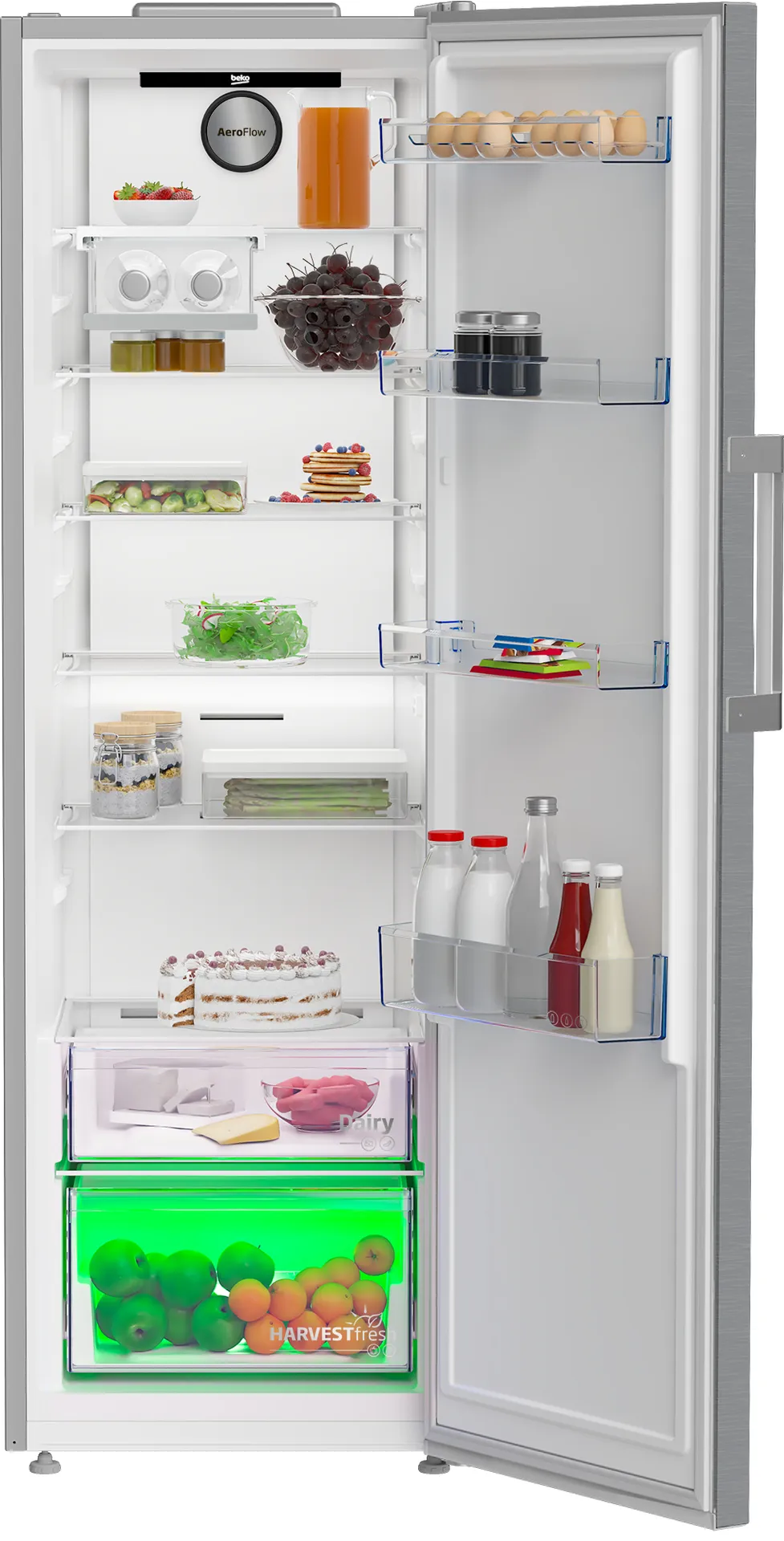 Beko B3RMLNE444HXB Kühlschrank Freistehend 365 l Edelstahl – Bild 3
