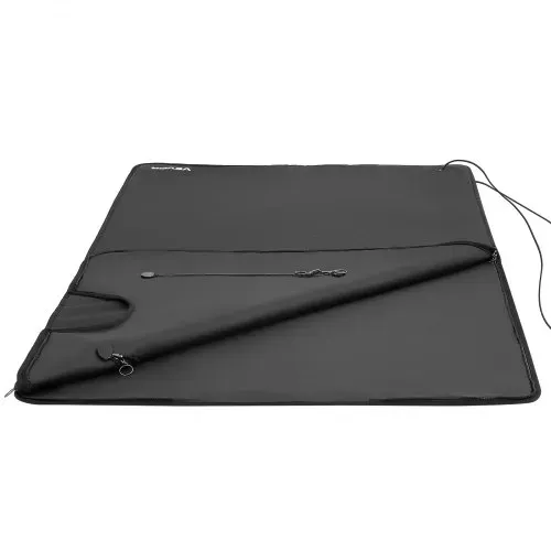 VEVOR Infrarot-Saunadecke mit Armlöchern Infrarotdecke 180x90cm Schwarz, Tragbare Wärmedecke für Schwitzen Entspannung Detox, Temperaturregelung, Timer, Handtuchfutter, PU-Leder, mit Tragetasche – Bild 8