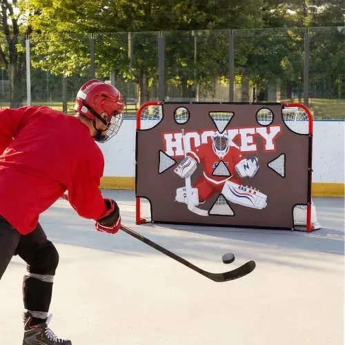 VEVOR Street Hockey Torwart-Zielplane für Eishockeytor mit 11 Öffnungen, Reißfestes Netz für Schusstraining, Trainingsgerät für Schussgenauigkeit, Hockeytor-Zielplane für Street-Hockey und Eishockey – Bild 7