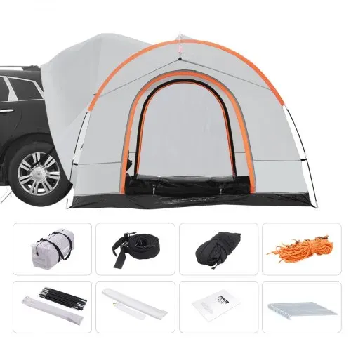 VEVOR Dachzelt Busvorzelt 240 x 240 x 230 cm, Auto Zelt Heckklappe Inkl. Doppelschichtzelt PU2000 mm Dachzelt Autodachzelt Wasserdicht, Geeignet für Camping, Adventure, Risen, Picknick usw. – Bild 8