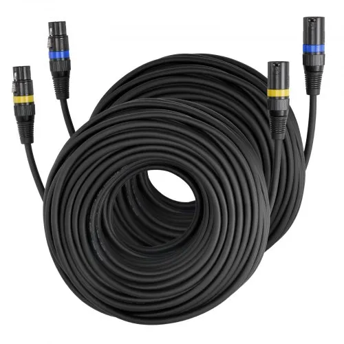 VEVOR XLR-Kabel 30,48 m, 2er-Pack, symmetrische DMX-Mikrofonkabel (Stecker auf Buchse), vergoldete 3-polige XLR-Mikrofon-Lautsprecherkabel, für Bühnenbeleuchtung, Mikrofone, Verstärker, Mischpulte VEVOR XLR-Kabel 30,48 m, 2er-Pack, symmetrische DMX-Mikrofonkabel (Stecker auf Buchse), vergoldete 3-polige XLR-Mikrofon-Lautsprecherkabel, für Bühnenbeleuchtung, Mikrofone, Verstärker, Mischpulte