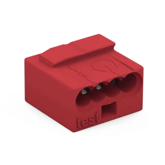 MICRO-Verbindungsdosenklemme WAGO, eindrähtige Leiter, Ø0,8mm, 4 Klemmstellen MICRO-Verbindungsdosenklemme WAGO, eindrähtige Leiter, Ø0,8mm, 4 Klemmstellen