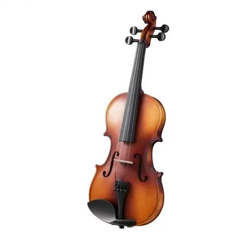 VEVOR Violine 4/4, 584,2 mm Armlänge, Geigenset mit Hartschalenkoffer, Kolophonium, Bogen, Schulterstütze, Steg, Stimmgerät & zusätzlichen Saiten, für Anhänger/in ab 12 Jahren (braun) – Bild 8