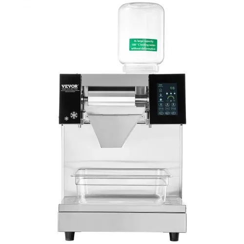 VEVOR Kommerzielle Schneeflocken-Eismaschine Schneeeisbereiter, 260 kg/24 hSchneeflocken-Eismaschine, Edelstahl-Eisrasierer, elektrischer Schneekegel-Maker mit Luftkühlsystem & Touch-LCD – Bild 8