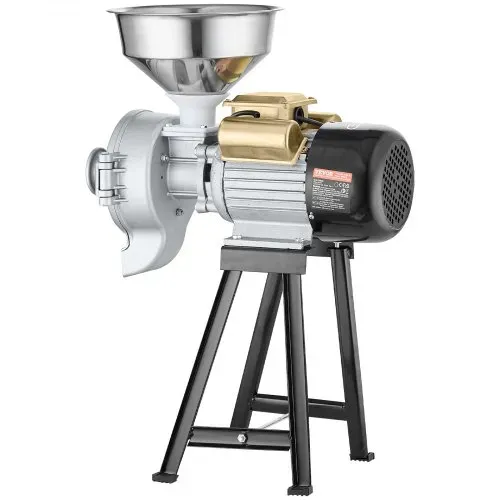 VEVOR Getreidemühle Gewürzmühle 3 kW, kommerzielle Maismühle mit Trichter, Pulvermaschine mit einstellbarer Stärke, Hochleistungs-Futtermehl-Müslimühle Weizenmühle Trocken- und Nassmühle 50 kg/h – Bild 8