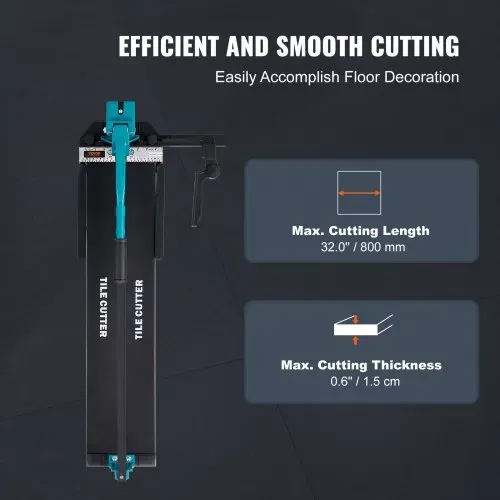 VEVOR Fliesenschneider mit einer Gesamtschnittlänge von 800mm, Schnittstärke 4-15mm Mindest. Schnittbreite 25mm Fliesenschneidmaschine inkl. Extra Schneidrad Fliesenverlegungs-& Renovierungsprojekten VEVOR Fliesenschneider mit einer Gesamtschnittlänge von 800mm, Schnittstärke 4-15mm Mindest. Schnittbreite 25mm Fliesenschneidmaschine inkl. Extra Schneidrad Fliesenverlegungs-& Renovierungsprojekten