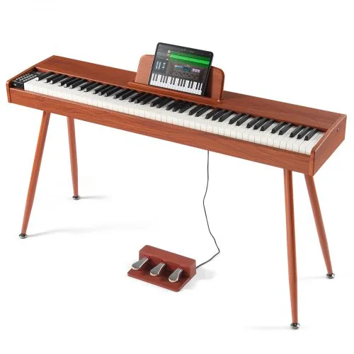 VEVOR Digitalpiano, 88 Tasten, Elektrisches Klaviere, Doppeltastatur & Lautsprecher, vierbeiniger Klavierständer mit Kopfhörer, 200 Töne & Rhythmen, unterstützt Bluetooth/USB/MIDI, für Anfänger VEVOR Digitalpiano, 88 Tasten, Elektrisches Klaviere, Doppeltastatur & Lautsprecher, vierbeiniger Klavierständer mit Kopfhörer, 200 Töne & Rhythmen, unterstützt Bluetooth/USB/MIDI, für Anfänger