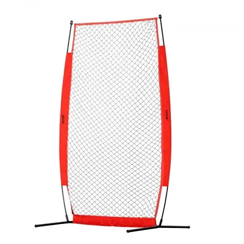 VEVOR I-Typ für Schlägerkäfig 1400 x 1065 x 2180 mm Baseball- und Softball-Sicherheitsschirm Körperschutz Tragbarer Schlagschirm mit Tragetasche & Bodenpfählen, Outdoor Baseball-Pitching-Netz Rot – Bild 8