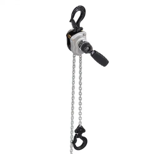 VEVOR Mini Hebelzug, 1/4T Kapazität, Handkettenzug, 1,5 m Hub, G80-Stahllegierungskette mit mechanischer Doppelsperrklinkenbremse, Kettenzug 360° drehbare Haken, für Lagerhaus, Bau, Garage – Bild 8