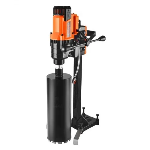 VEVOR Diamantkernbohrmaschine Kernbohrgerät, 2-20 cm Bohrdurchmesser, Nass Trocken Diamantbohrer mit 8 Bohrern & Bohrständer, 850 U/min, UNC1 1/4-7 Gewinde, für Beton Ziegel Stein, 3000 W – Bild 8