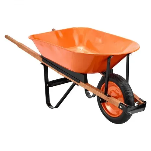 VEVOR Schubkarrenwagen, 5 Kubikfuß Tragkraft und 330 lbs Fassungsvermögen, einrädriger Gartenkipper, Gartenwagen mit Metallgriff und 16 Zoll breiten Spurrädern, leicht zu beladender Mehrzweck-Gartenwagen und Wagen für Rasenfarm – Bild 8