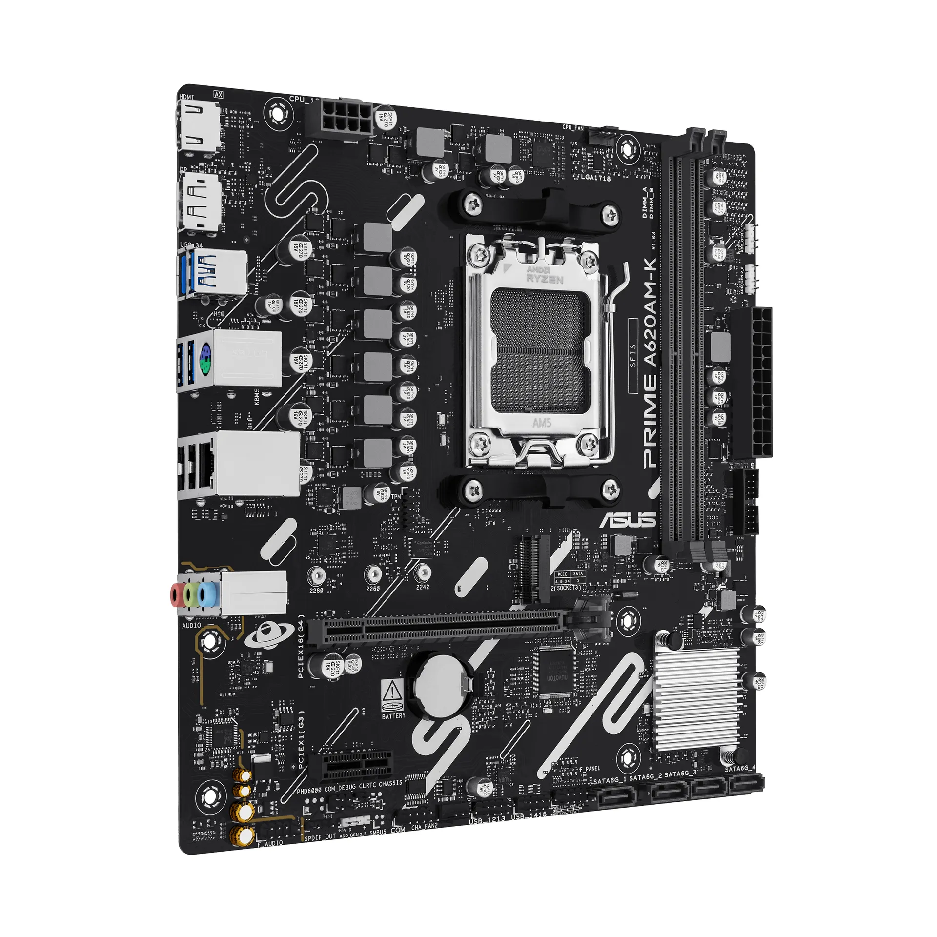 ASUS PRIME A620AM-K AMD A620A Sockel AM5 micro ATX – Bild 2