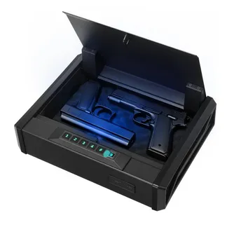 VEVOR Waffentresor Pistolentresor mit Fingerabdruck/Passwort (vierstelliger Code)/Schlüssel, Waffensafe Waffenkofferbox mit Beleuchtung für 2 Pistole & 2 Magazine, 360 x 275 x 90 mm Waffenbox VEVOR Waffentresor Pistolentresor mit Fingerabdruck/Passwort (vierstelliger Code)/Schlüssel, Waffensafe Waffenkofferbox mit Beleuchtung für 2 Pistole & 2 Magazine, 360 x 275 x 90 mm Waffenbox