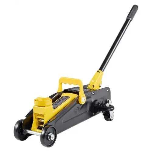 VEVOR Rangierwagenheber Wagenheber mit niedrigem Profil & 360° Rollen 1,5 t, Einzelkolben-Schnellhubpumpe, 13-31 cm Hubhöhe, hydraulische Wagenheber für Sportwagen, Limousinen Gelb + Schwarz – Bild 10