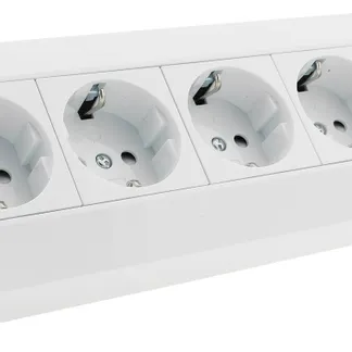 4-fach Steckdosenblock + 2x USB, weiß 250V~/ 16A, Aufbaumontage, USB 3,1A 4-fach Steckdosenblock + 2x USB, weiß 250V~/ 16A, Aufbaumontage, USB 3,1A