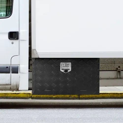 VEVOR Truckbox Werkzeugbox, Unterboden-Anhängerbox, Werkzeugkasten 760 x 432 x 457 mm Pickup-Aufbewahrungsbox, Aluminiumlegierung, 30 kg belastbarer Werkzeugkasten, abschließbare Aufbewahrungsbox – Bild 7
