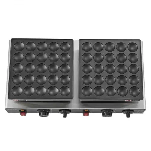 VEVOR 50-tlg. Mini-Pfannkuchen-Maker, Dorayaki-Bäcker aus antihaftbeschichtetem Edelstahl, 1800 W kommerzielle elektrische Poffertjes-Grillpfanne, duale Temperatur- und Zeitregelung, für Restaurant – Bild 10