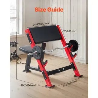 VEVOR Preacher Curl Bank Krafttrainingsbänke (Max. Belastung 300 kg), Fitnessgerät für das Heim-Fitnessstudio, isolierte Langhantelsstation Bizepsstation mit sitzendem Arm, verstellbare Hantelbank VEVOR Preacher Curl Bank Krafttrainingsbänke (Max. Belastung 300 kg), Fitnessgerät für das Heim-Fitnessstudio, isolierte Langhantelsstation Bizepsstation mit sitzendem Arm, verstellbare Hantelbank