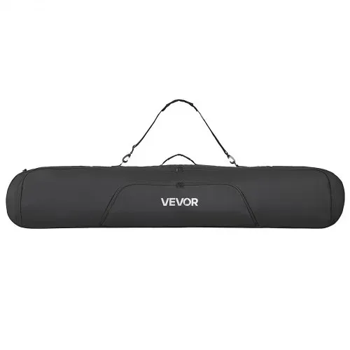 VEVOR Skitasche, bis zu 165 cm, Skibag, Skisack, Skicover, 600D-Oxford-Gewebe, mit verstellbaren Innengurten, Skiersack für Skistöcke, Schutzbrillen, Handschuhe, Helme, Stiefel (Schwarz) – Bild 9