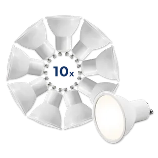 LED-Strahler McShine “MS-60-10“ GU10, 6W, 510lm, 4000K, neutralweiß, 10er-Pack LED-Strahler McShine “MS-60-10“ GU10, 6W, 510lm, 4000K, neutralweiß, 10er-Pack