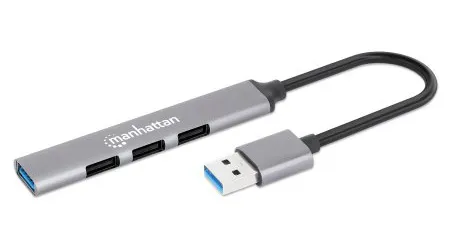 Manhattan 168427 Schnittstellen-Hub USB 3.2 Gen 1 (3.1 Gen 1) Type-A 5000 Mbit/s Grau – Bild 7
