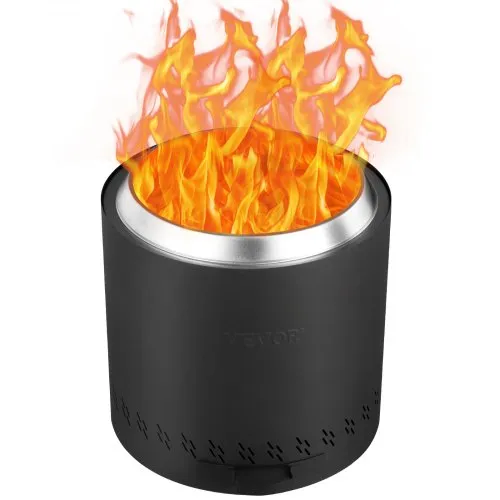 VEVOR Rauchfreier Feuerstellenofen, Lagerfeuer, H: 39,4 cm x Durchmesser: 39,6 cm, Holzkamine mit abnehmbarer Aschepfanne, tragbare Feuerstelle aus Edelstahl SUS430, für Camping auf der Terrasse im Freien VEVOR Rauchfreier Feuerstellenofen, Lagerfeuer, H: 39,4 cm x Durchmesser: 39,6 cm, Holzkamine mit abnehmbarer Aschepfanne, tragbare Feuerstelle aus Edelstahl SUS430, für Camping auf der Terrasse im Freien