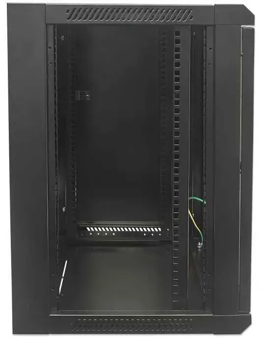 Intellinet 19" Wandverteiler, 6 HE, 370 (H) x 570 (B) x 450 (T) mm, Flatpack, schwarz – Bild 5