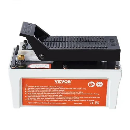 VEVOR 700 bar Lufthydraulische Pumpe 1,6L Hydraulikpumpe 0,8L/min (ohne Last) 0,16L/min (Belastung) Hydraulische Fußpumpe mit 2m Schlauch Luft Fußpumpe Autoreparatur Öltakelage Maschinenwartung – Bild 9