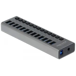 Externer SuperSpeed USB Hub mit 13 Ports + Schalter, USB-Hub Externer SuperSpeed USB Hub mit 13 Ports + Schalter, USB-Hub