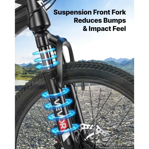 VEVOR Mountainbike 20 Zoll 21-Gang Fahrrad aus Kohlenstoffstahl Schwarz für Freizeitfahrten & Leichte Offroad-Touren, 80 kg Tragkraft, Klingel, Reflektoren und Lichthalterung für Gute Sichtbarkeit VEVOR Mountainbike 20 Zoll 21-Gang Fahrrad aus Kohlenstoffstahl Schwarz für Freizeitfahrten & Leichte Offroad-Touren, 80 kg Tragkraft, Klingel, Reflektoren und Lichthalterung für Gute Sichtbarkeit
