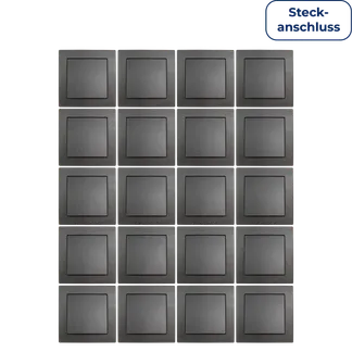 Wechselschalter McPower “Flair“ Steckanschluss, inkl. Rahmen, 20er-Pack Wechselschalter McPower “Flair“ Steckanschluss, inkl. Rahmen, 20er-Pack