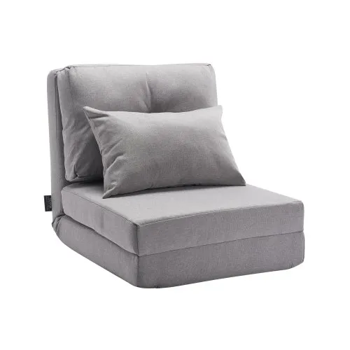 VEVOR Umwandelbares Bodensofa Schlafsofa, 5-fach verstellbares klappbares gepolstertes Lazy-Sofa mit verstellbarer Rückenlehne & Kissen, faltbares Sofa für Wohnzimmer und Schlafzimmer, grau VEVOR Umwandelbares Bodensofa Schlafsofa, 5-fach verstellbares klappbares gepolstertes Lazy-Sofa mit verstellbarer Rückenlehne & Kissen, faltbares Sofa für Wohnzimmer und Schlafzimmer, grau