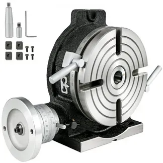 VEVOR Teilapparat Rundtisch 200mm Rundteiltisch Horizontal-Vertikal Teilkopf Teilapparat schwenkbar zum Fräsen und Bohren VEVOR Teilapparat Rundtisch 200mm Rundteiltisch Horizontal-Vertikal Teilkopf Teilapparat schwenkbar zum Fräsen und Bohren