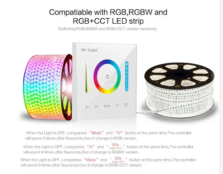 MiBoxer P3 LED Fernbedienung Smart Panel Controller(RGB/RGB-W/RGB+CCT) – Bild 4