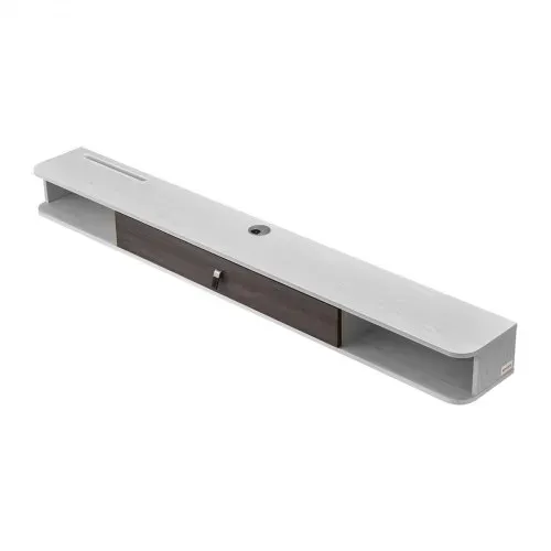 VEVOR TV Schrank hängend Wandhalterung, Fernsehschrank mit Kabelloch, schwebendes TV-Regal mit Stauraum für DVD-Player Kabelbox Spielekonsole, Hängeschrank 52 kg belastbar Weiß 180 cm Länge – Bild 9